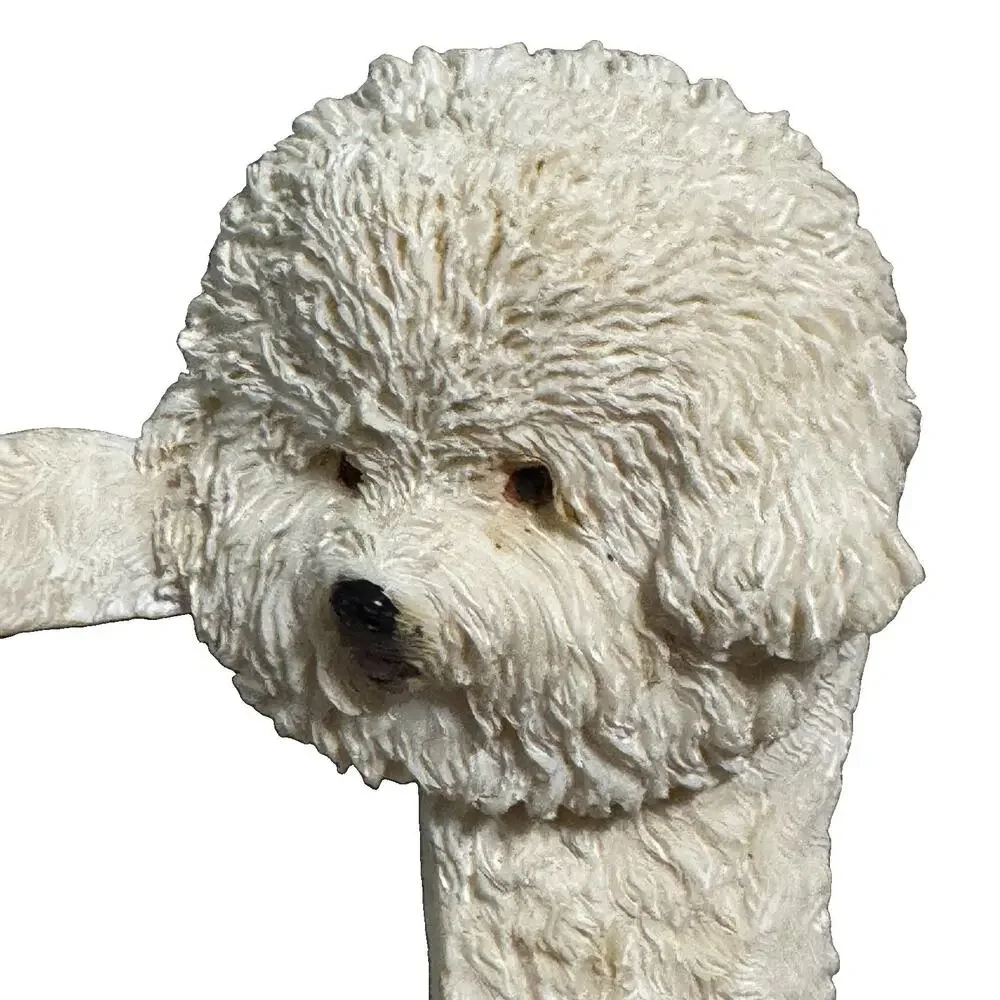 Dog Bichon Frise Figurine Photo Frame Fits 4×6 Photo. Poly Resin